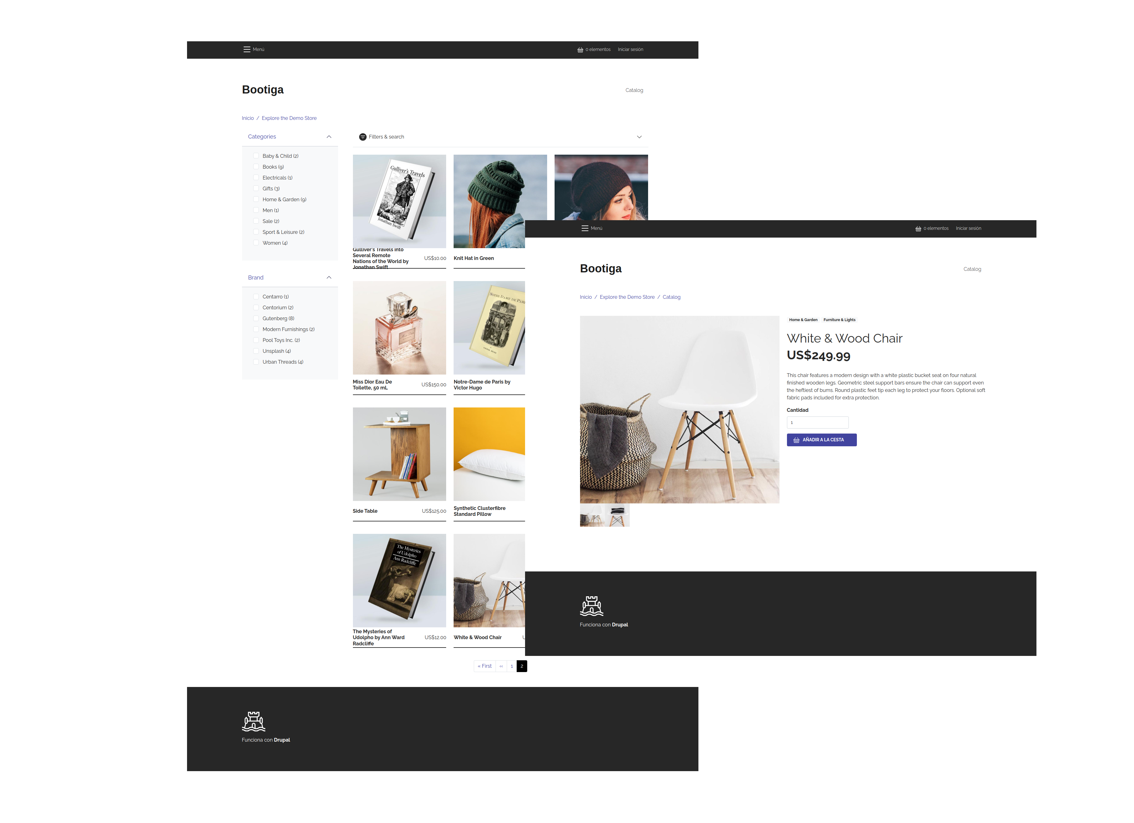 Bootiga storefront preview
